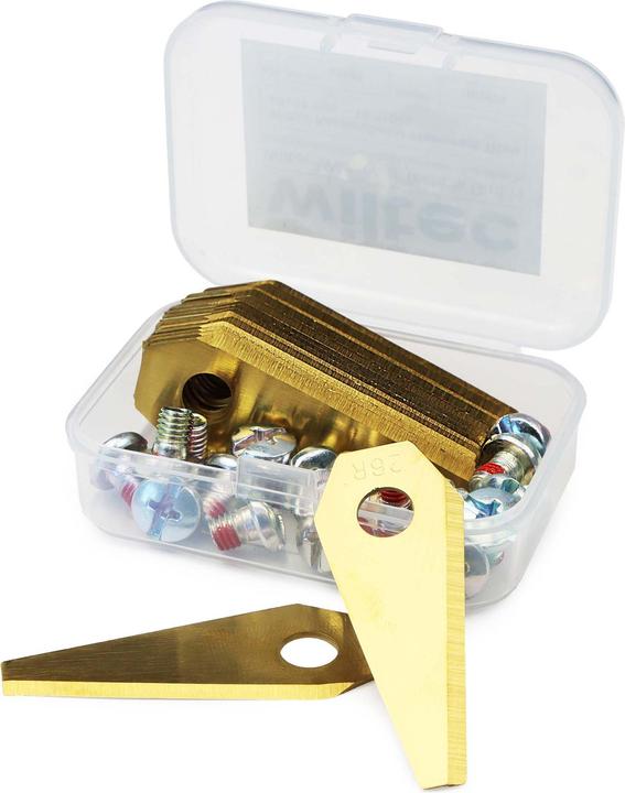 Immagine prodotto Wiltec Rasenroboter Messer Set Titan 49x19mm 18 Stück Mähroboter Rasenmäher (Robot falciante, Lame per tosaerba + lame di ricambio per macchine da giardino)