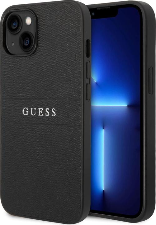 Actual product image Guess PU Leather Saffiano Case for Apple iPhone 14 Plus - black (Apple iPhone 14 Plus, Apple iPhone 15 Plus)