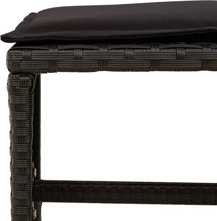 Produktbild VidaXL Gartenmöbel Essgruppe Gartengarnitur Sitzgruppe 15tlg Schwarz Poly Rattan (275 cm)