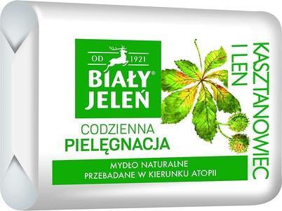 Biały Jeleń Weisse Hirsche, Würfelseife, Kastanie, 100 g (Treffer) (Hartseife)