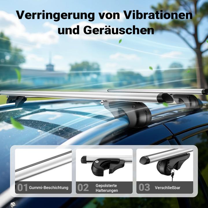 Produktbild Wiltec Dachträger Universal 120cm Dachgepäckträger 90 kg Gepäckträger Aluminium
