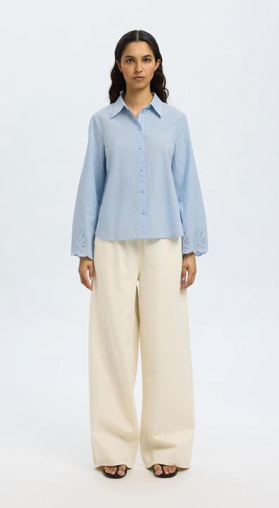 Produktbild Selected Femme Broderie Anglaise Langarmhemd (38)