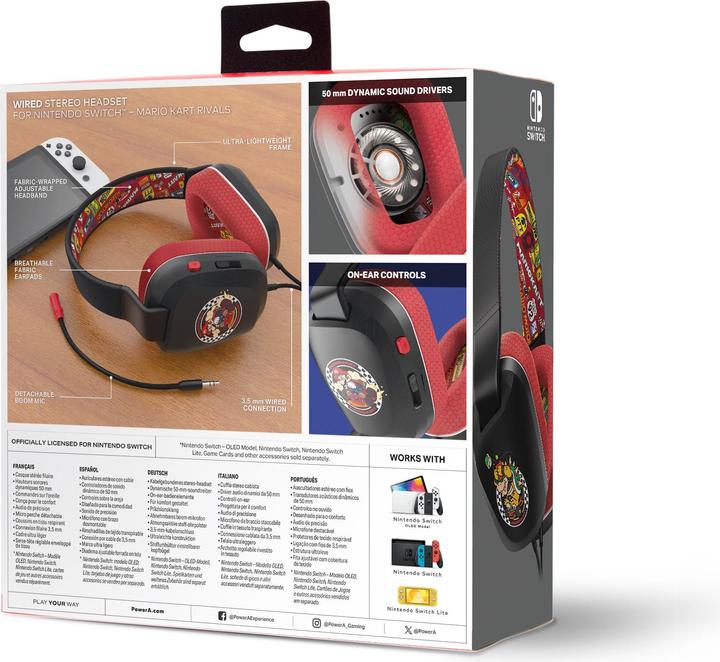 Actual product image PowerA Switch Headset wired Mario Kart Rivals (Cable)