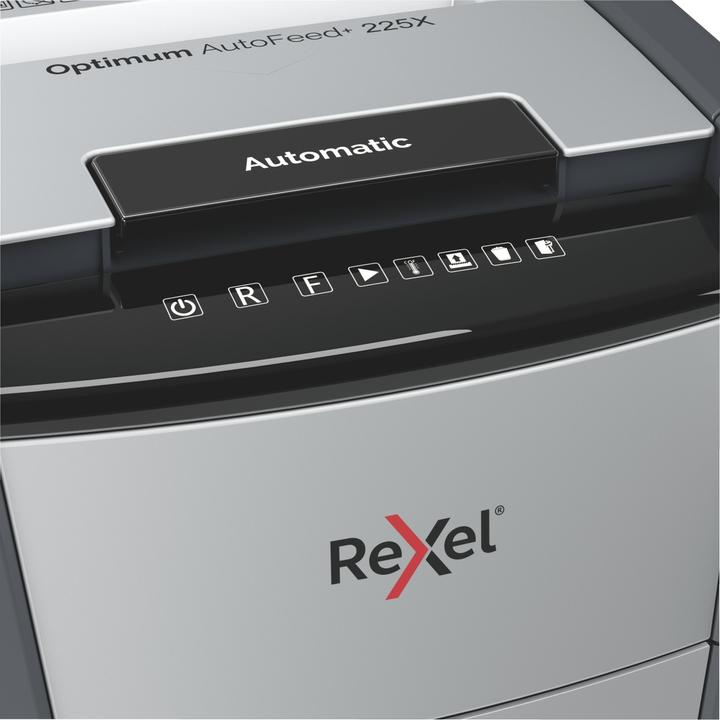 Produktbild Rexel Aktenvernichter Optimum AutoFeed+ 225X Partikelschnitt 4 x 25 mm 60 l Blattanzahl (max.): 225 Sic (Partikelschnitt)