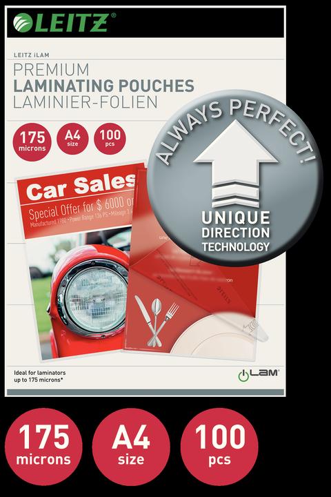 Produktbild Leitz Laminierfolie (A4, 100 Stück, 175 µm)