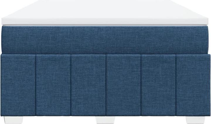 Actual product image VidaXL Box spring bed Upholstered bed Double bed Mattress Blue 160x200cm Fabric (160 x 200 cm, 160 x 200 cm)