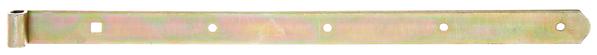 Image du produit GAH Paumelle de volet Longueur 500 x 10 x 30 mm Épaisseur 3 mm Acier électrozingué jaune Ø 10 mm arrondi
