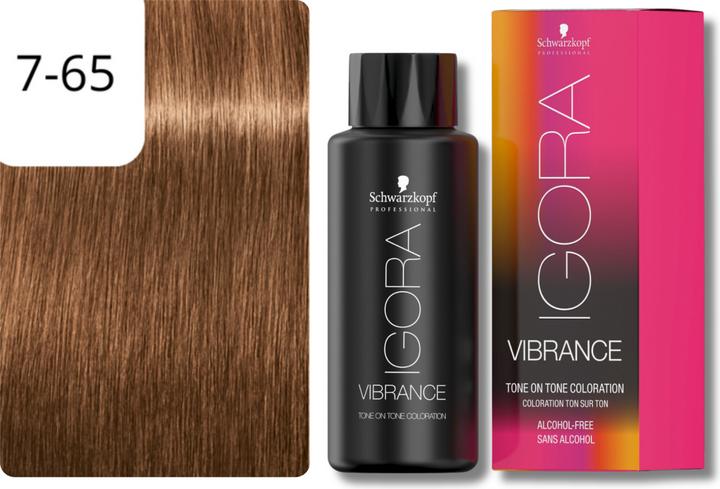 Actual product image Schwarzkopf Professional IGORA VIBRANCE Tone On Tone Colouration (7-65 middle blonde chocolate gold)