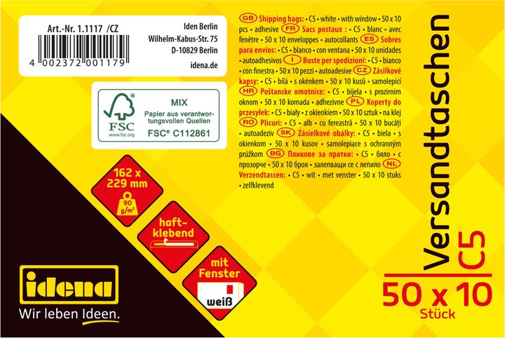 Produktbild Idena VT C5 weiss 90g 10er hk m.F. FSC-Mix (10 x)