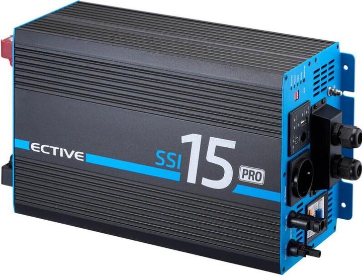 Produktbild Ective SSI 15 PRO 1500W/12V 4in1 Sinus-Wechselrichter mit Netzvorrangschaltung, Ladegerät & MPPT Laderegler