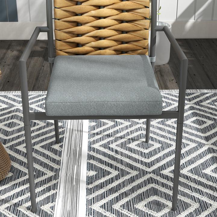 Image du produit Outsunny Chaises de jardin empilables avec coussins