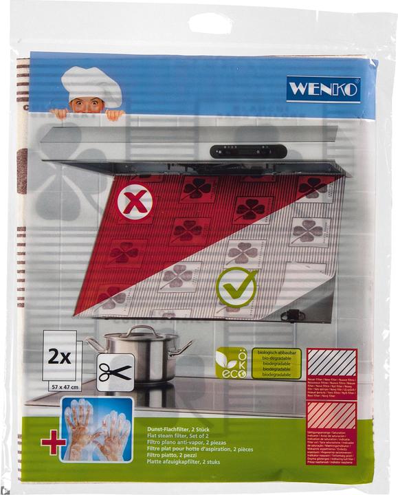 Produktbild Wenko Flachfilter für Dunstabzugshaube 57x47cm 2Stück