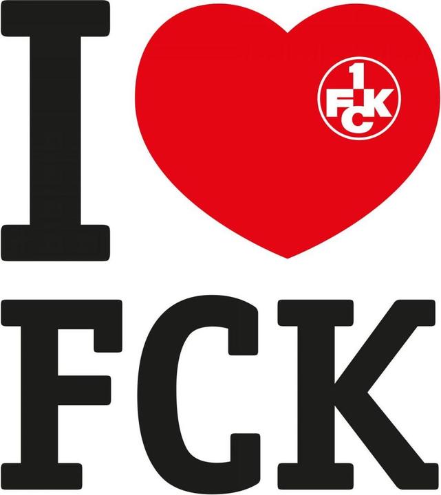 Produktbild 1.FC Kaiserslautern I love FCK (52 x 60 cm)