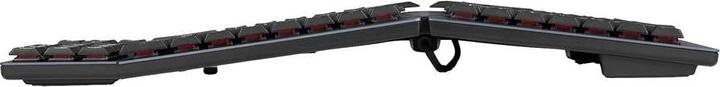 Actual product image Perixx PERIBOARD-335 DE BL, wired ergonomic mechanical compact keyboard - flat blue (DE, Cable)