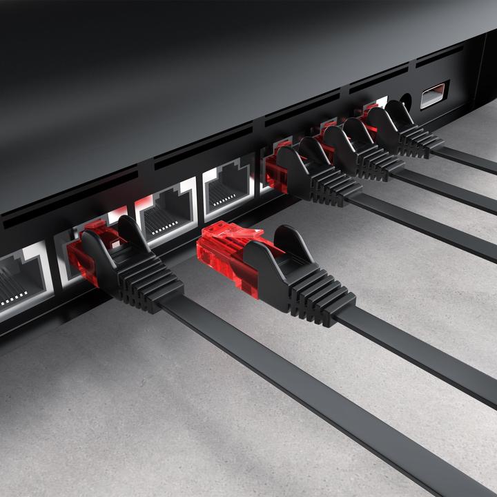 Produktbild CSL CAT.6 Netzwerkkabel flach - Ethernet Gigabit Lan Kabel RJ45 - komp. CAT.5 CAT.6 CAT.7 CAT.8 (UTP, CAT6, 20 m)