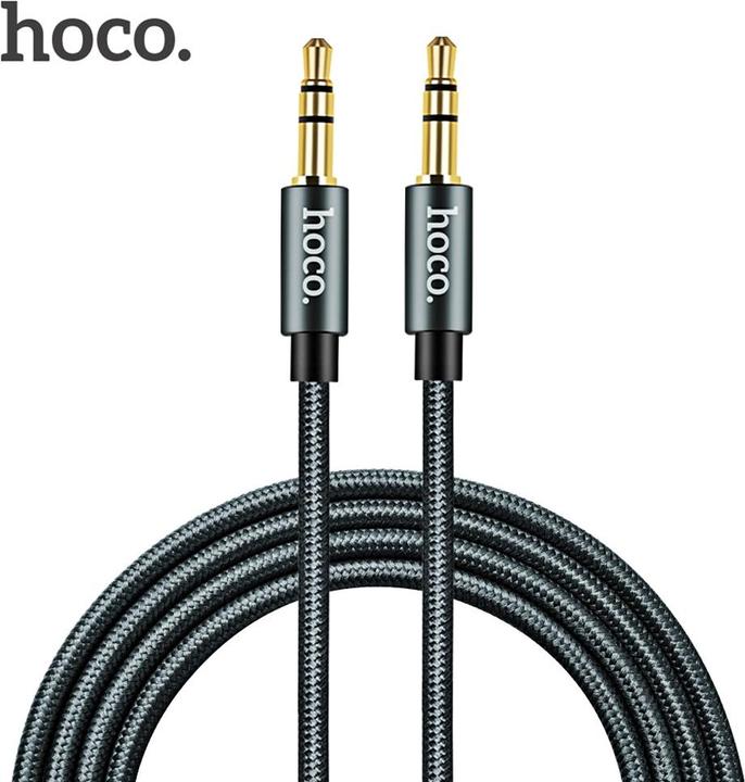 Actual product image Hoco AUX Kabel 1 Meter, UPA02 AUX Spring Audio, schwarz (1 m)