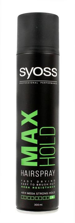 Syoss Spray pour cheveux Max Hold Spray pour cheveux Mega Strong 300Ml