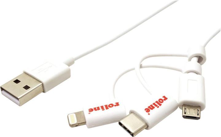 Actual product image Roline USB 2.0 Sync & Charging Cable Type A - Type C (1 m, USB 2.0)