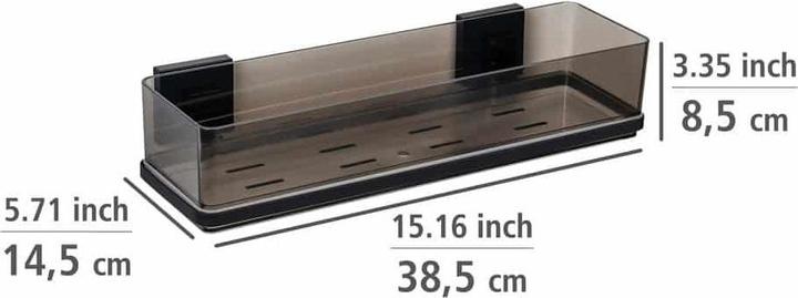 Image du produit Wenko Vacuum-Loc® Maxiablage Mod. Quadro Schwarz Befestigen ohne Bohren