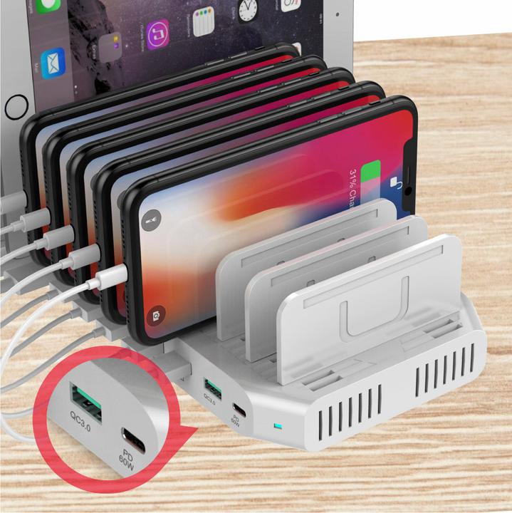 Produktbild Unitek Y-2190 Charging station 8x (USB-C, 10 Ports)