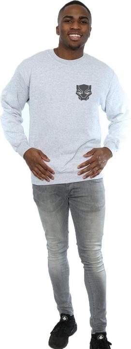 Produktbild Black Panther Schwarz auf Schwarz Brust drucken Baumwolle Sweatshirt (L)