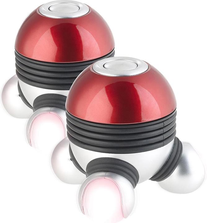 Newgen medicals 2er-Set Mini-Vibrations-Massagegeräte mit 3 Köpfen