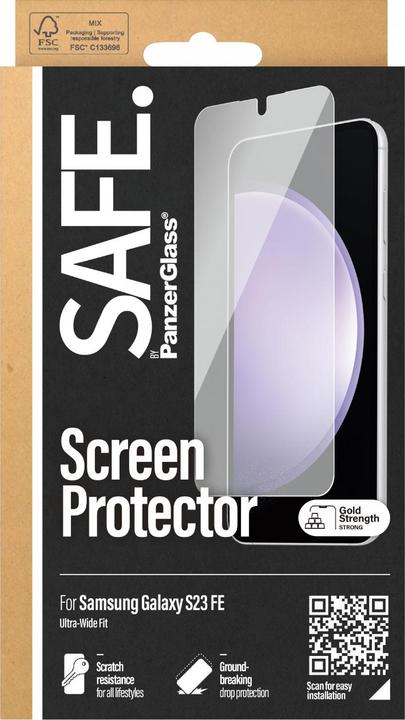 Produktbild PanzerGlass SAFE. Screen Protector Ultra-Wide Fit (1 Stück, Samsung Galaxy S23 FE)