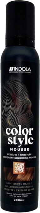 Produktbild Indola Color Style Mousse Hellbraun Haselnuss 200 ml (200 ml, Schaumfestiger)
