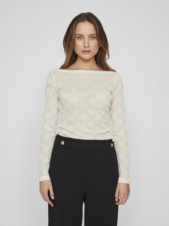 Actual product image Vila Boat-neck top with long sleeves (S)