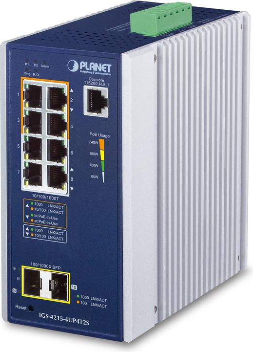 Actual product image Planet IGS-4215-4UP4T2S (8 Ports)