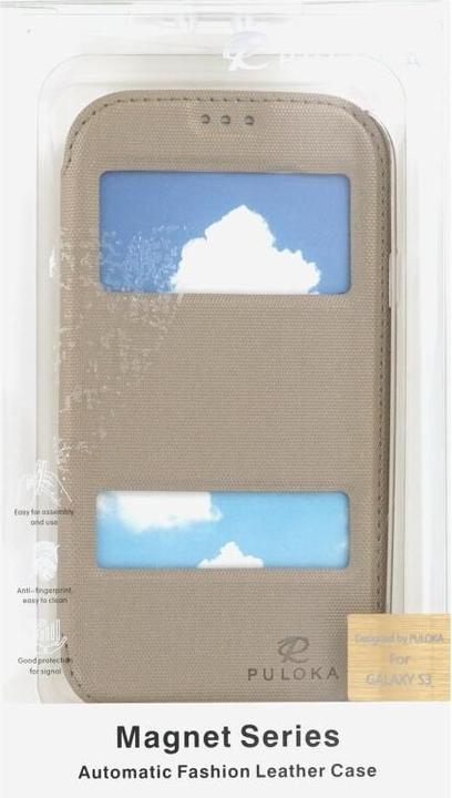 Produktbild Puloka Flip Case für Samsung Galaxy S3 gold (Samsung Galaxy S III I9300)