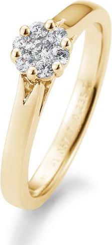 Immagine prodotto Breuning Anello di fidanzamento con fiore (53, Oro 750/18 K)