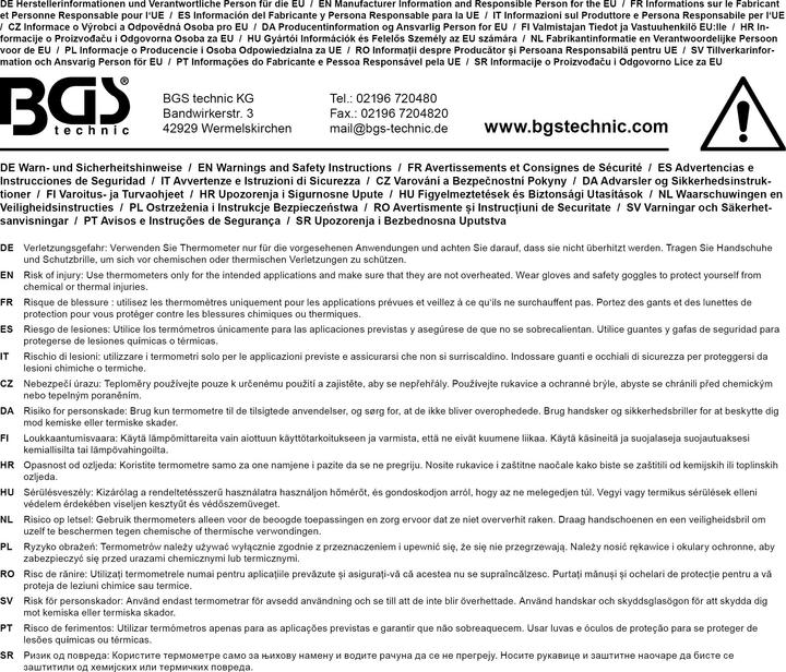 Image du produit BGS Thermomètre laser numérique