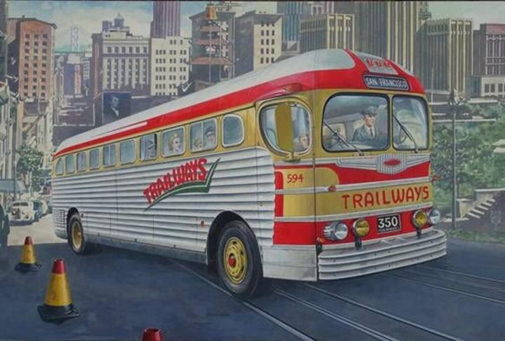 Actual product image Roden GMC PD-3751 "Silverside Trailwagon" Trailways Company