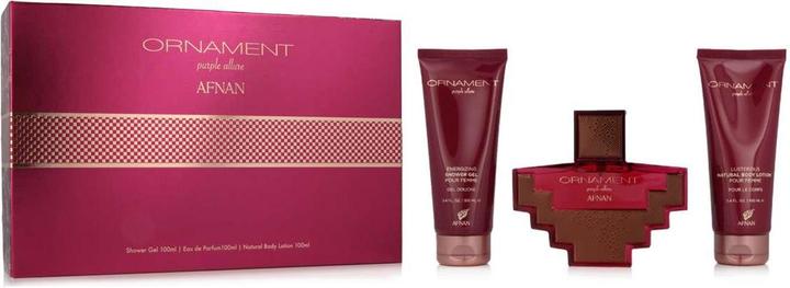 Actual product image Afnan Ornament Purple - Eau de Parfum 100 ml + Shower Gel 100 ml + Body Lotion 100 ml (Fragrance set)