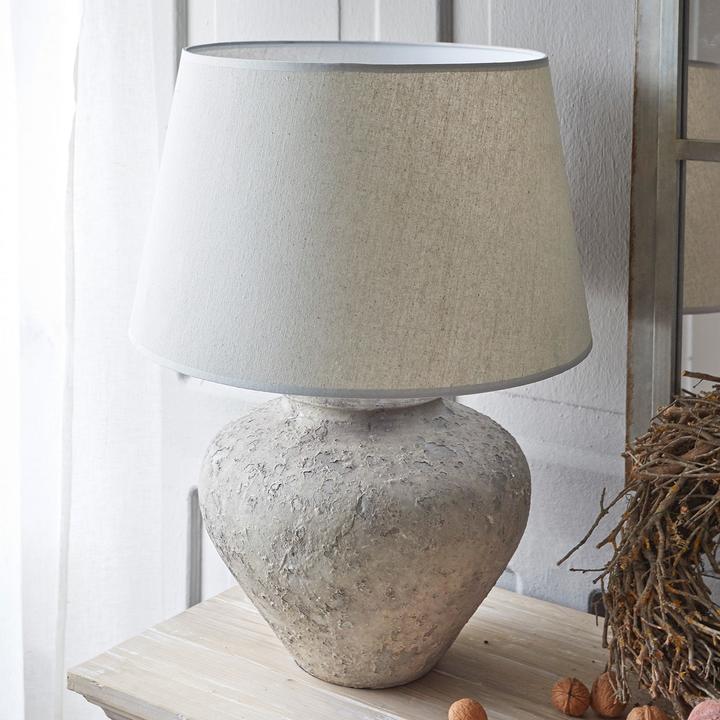 Actual product image Loberon Table lamp Bandol grey/cream (E27)