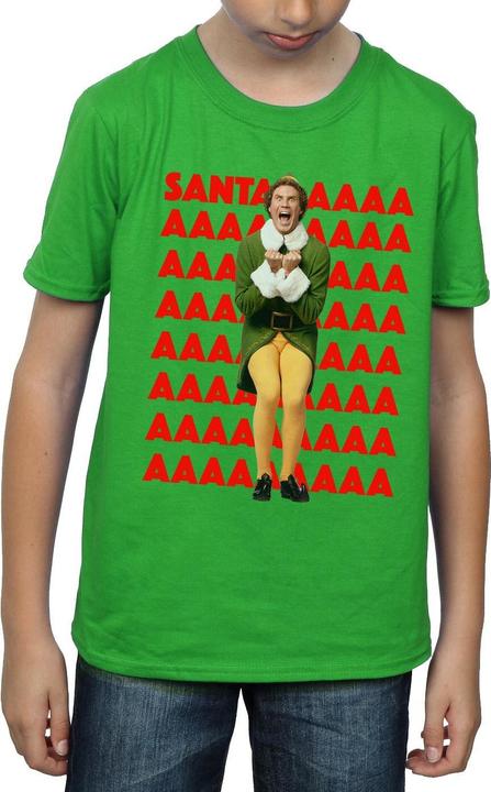 Immagine prodotto Elf Buddy Santa Scream Maglietta Ragazzi (140, 146)