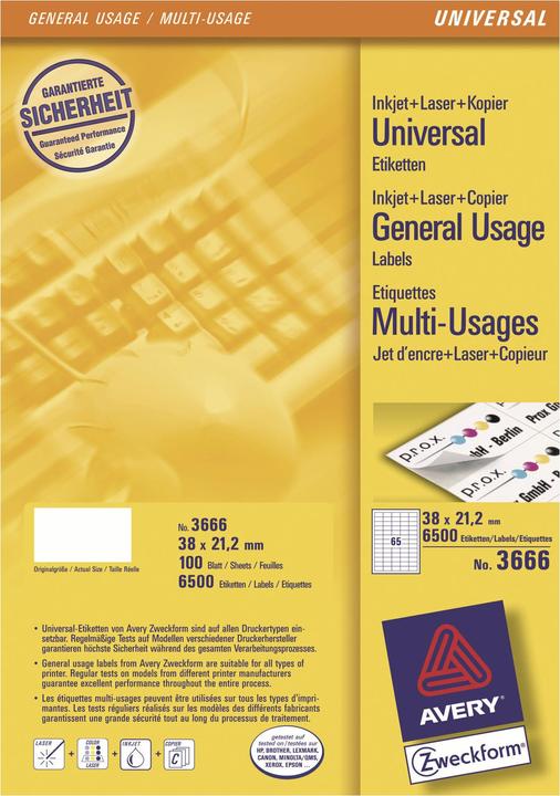 Produktbild Avery Universal-Etiketten