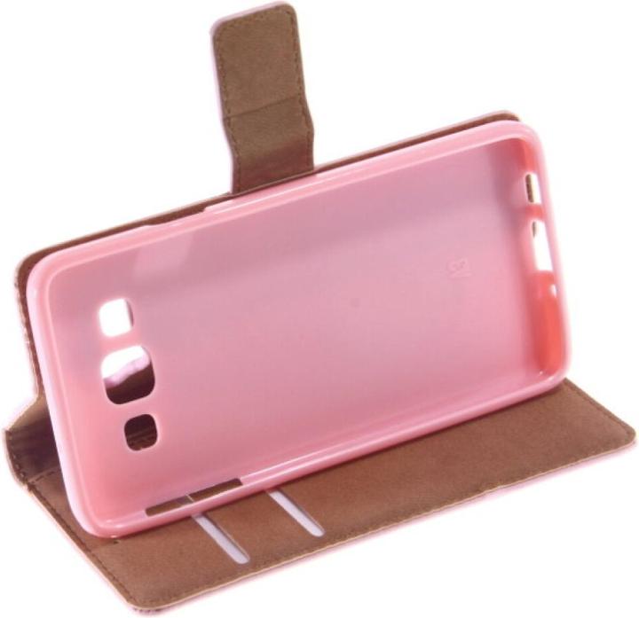 Actual product image OEM Slim Leather Book Case for A3 Galaxy A300 - pink 4250710560820 (Samsung Galaxy A3)