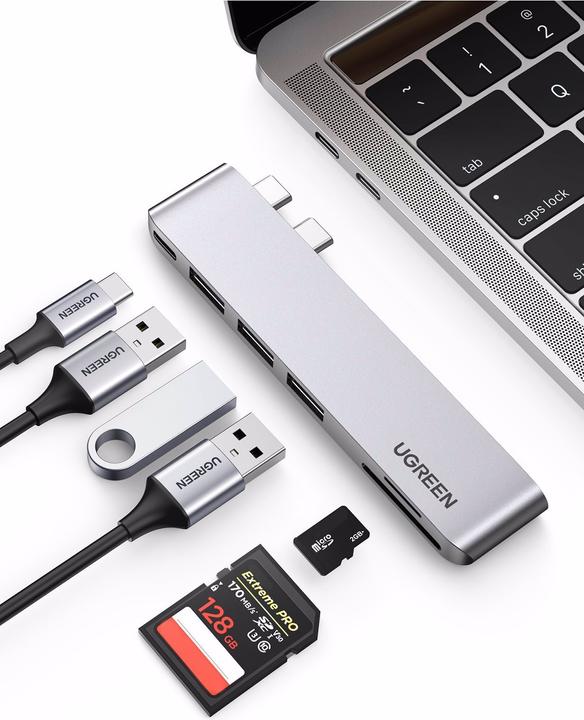 Actual product image Ugreen 6-in-2 (USB-C, 6 Ports)