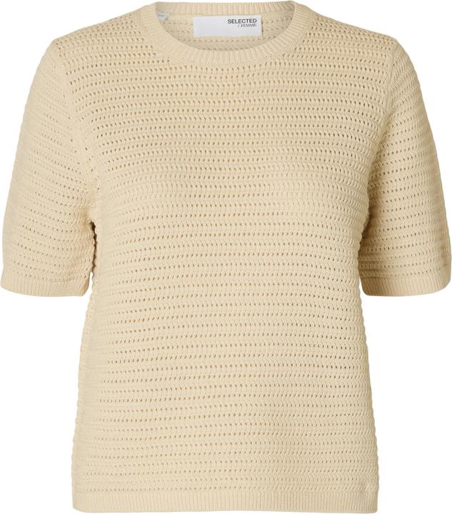 Actual product image Selected Femme Slfvinna Ss Structure Knit O-Neck Noos (S)