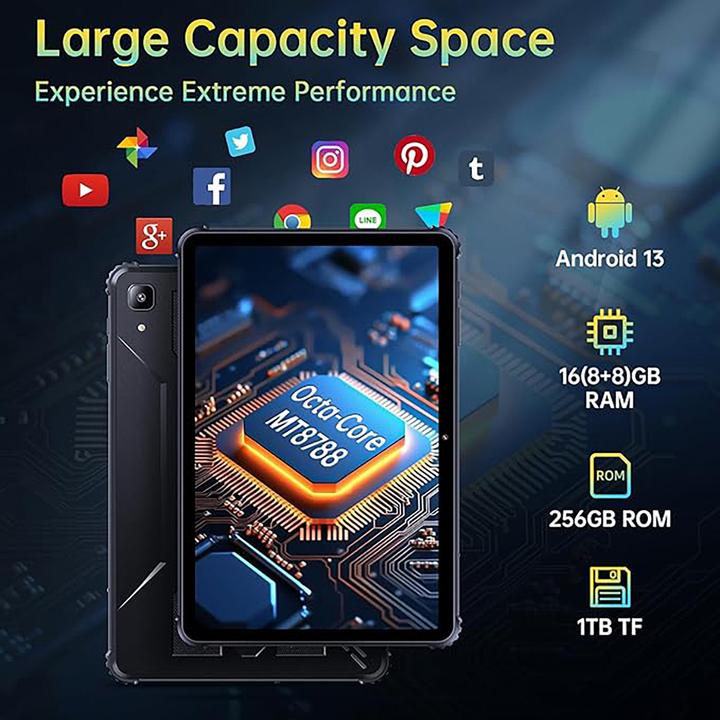 Actual product image Cubot Tab King Kong 10.1" 16GB/256GB LTE Black EU (4G, 10.10", 256 GB, Black)