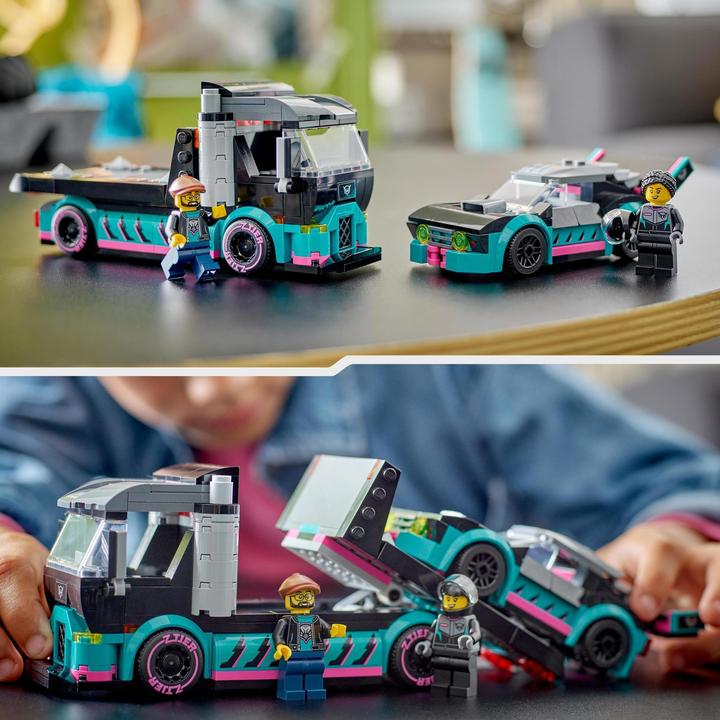 Immagine prodotto LEGO Trasportatore di auto con auto da corsa (60406, LEGO City)
