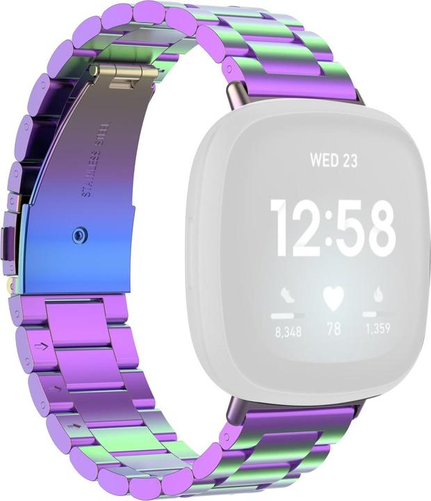 Produktbild Cover-Discount Fitbit Versa / Sense- Edelstahl Armband Maschen multicolor (Nylon)