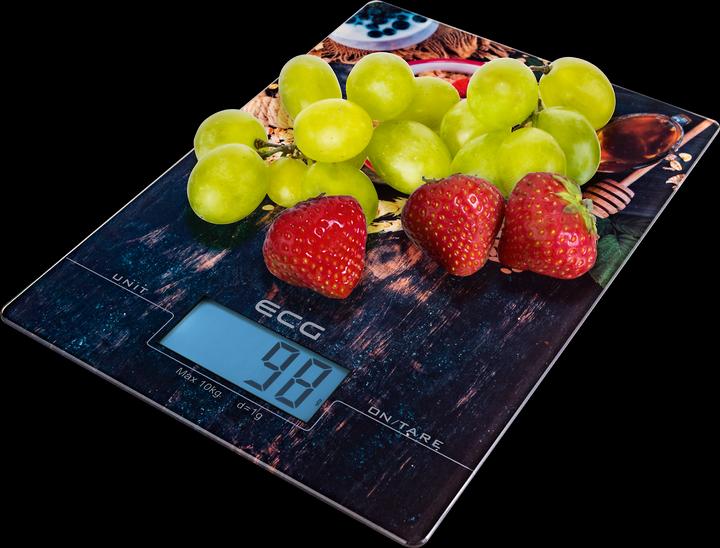 Actual product image ECG KV 1021 Berries Multicolor Countertop Rectangle Electronic Kitchen Scale