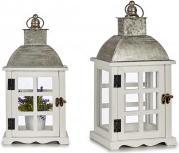 Immagine prodotto Giftdecor lanterna in legno bianco rettangolare medio alta (1 x)