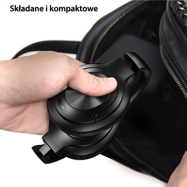 Actual product image Usams Słuchawki nauszne Bluetooth 5.3 US-YH Series czarny/black TDLYEJYS01 (USAMS-YH21) (ANC, 70 h, Wireless)