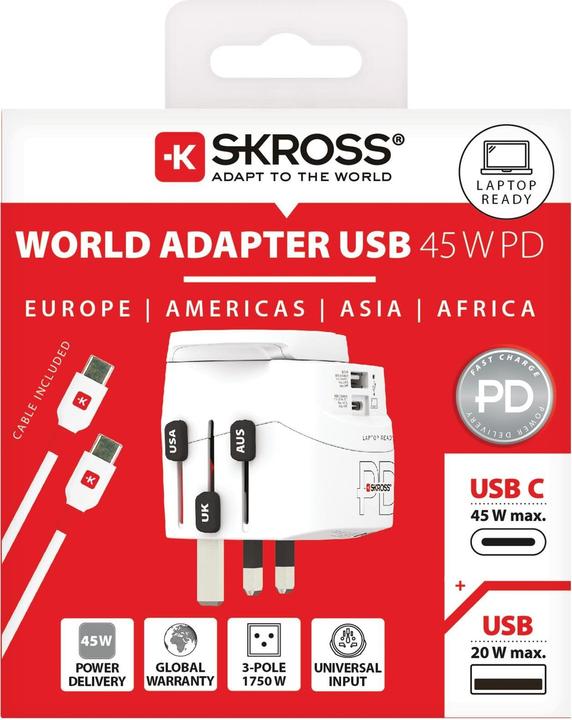 Image du produit Skross PRO Light USB AC45PD World