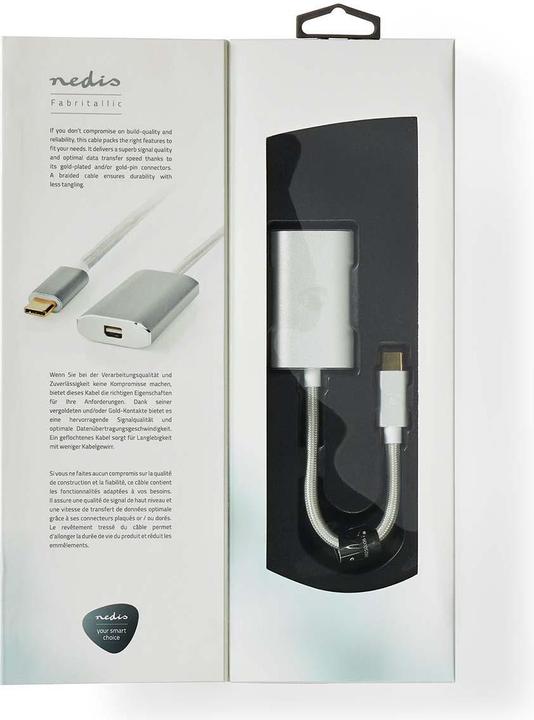 Immagine prodotto Nedis Adattatore USB USB 3.2 Gen 1 USB-CT maschio Mini DisplayPort femmina Erogazione di energia 0,20 m (USB-C, Mini DP, 20 cm)