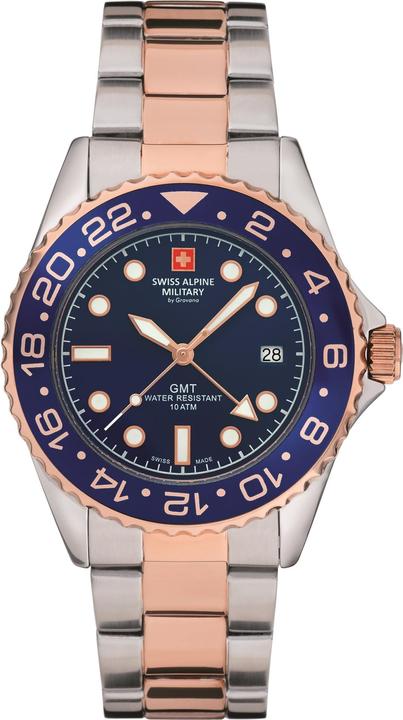 Actual product image Swiss Alpine Military MASTER DIVER GMT Collection - Swiss made quartz watch (Swiss made, 42 mm)